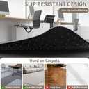 Office Chair Mat for Low Pile Carpeted Floors with Lip, 36" x 48" Heavy Duty Floor Mat for Desk Chair on Carpet,Easy Glide Carpet Protector Mat for Computer Chairs,Rolling Chairs,Office,Home,Anti-slip
