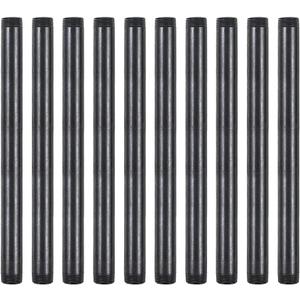 10 Pack 3/4 Inches x 12 Inches Black Malleable Steel Nipples Fitting, DIY Steampunk Industrial Vintage Style.