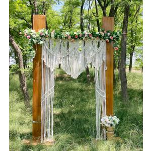 Youngeast Boho Curtains Large Macrame Curtain Macrame Wall Hanging Woven Window Curtains Wedding Backdrop Room Divider Bed Headboard