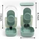 Kenond 35oz Hanging Automatic Pet Food Water Dispenser, Auto Gravity Pet Feeder and Waterer Set, Cage Cat Food Bowl Dog Feeding Station for Puppy and Kitten Rabbit Chinchilla Hedgehog Ferret (Green)