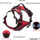 TRUE LOVE Adjustable No-Pull Dog Harness Reflective Pup Vest Harnesses Comfortable Control Brilliant Colors Truelove TLH5651(Fushcia,L)