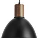 Modern Industrial Pendant Light Fixture, 11.6 inch Large Adjustable Ceiling Hanging Lamp with Hammered Metal Shade,Black Lantern Pendant Lighting for Kitchen Island,Dining Room,Coffee Bar
