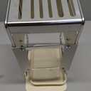 Universal Knife Block Holder Without Knives, Knife storage with Slots for Scissors and Sharpening Rod, Knife Holder Storage for Countertop, Stainless kitchen Knife Holder for Easy Clean (Cream)