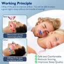 Anti Snoring Devices, Double Vortex Anti Snoring Device, Snoring Solution, Adjustable Wind Speed, Suitable for All Nose Shapes, Stop Snoring Suitable for Men and Women, Blue-GHSHB