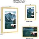 Hongkee 16x24 Frame Set of 2, Gold Wood Style for 12 x 18 Mat, 16x24 in