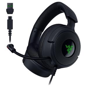 Razer Kraken V4 X Wired Gaming Headset: 40 mm Drivers - Cardioid Mic - Memory Foam Cushions - Chroma RGB Lighting - Type C & Type A Cable - for PC, Mac, PS5, Nintendo Switch 2, Steam Deck, Smartphone