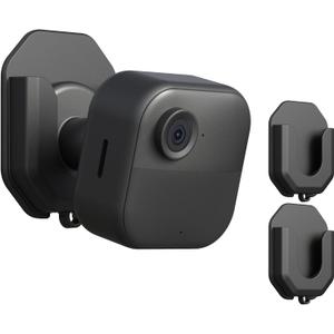 2 Pack Blink Camera No Drill No Screws Wall Mount Bracket for Blink Outdoor 4 /Blink Mini/Mini 2 /Blink Indoor Cameras, HBV Adhesive Mount(KMOUANTS Black Wall Mount for Blink Cameras)