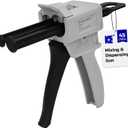 Cosmostar Mixing and Dispensing Gun, Impression Mixing Dispensing AB Gun Ratio 1:1/1:2 for 50ml, Compatible with 3M Adhesive 04747 cartridges, CosmoMix Mixing Epoxy Cartridge Dispenser Gun