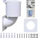 Dryer Vent Cover 4 inch, Outdoor Dryer Vent Closure/ Seal, Hood for Home Exterior, UV Resistant, Mouse Proof, Natural Energy Saving, Clothes Dryer Replacement Vents, W/ Screw & Washer for Installation