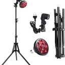 Wolezek LED Red Light Lamp with Stand, Adjustable Tripod 15"-61", 18 LEDs 660nm & 850nm Combo, E26 Standard Socket, Aluminium Shell, Black (R01D)