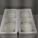 Tanlade 4 Pcs Ceramic Raised Cat Bowls, Elevated Tilted Cat Bowl for Food Water, Stress Free, Backflow Prevention, Dishwasher Microwave Safe, Feeder Dish for Indoor Kitten, Small Dogs(White)