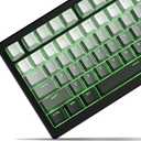 x XVX Shine Through PBT Keycaps, Custom Keycaps 60 75 100 Percent OEM Profile, Doubleshot Key caps Set for 61/64/68/84/87/100/104/108 Gaming Mechanical Keyboard, Gradient Green