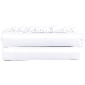 FreshCulture Twin Fitted Sheet Only 2 Pack - Hotel Quality Fitted Sheet Twin Size - Ultra Soft & Breathable - Brushed Microfiber - Deep Pocket - Cooling Fitted Sheets for Twin Size Bed (White)
