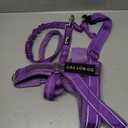 SlowTon No Pull Dog Harness - Heavy Duty Dog Harness and Leash Set for Dogs, Reflective Tactical Harness with Soft Padded and Front Clip for Easy Walk and Training (Purple, XL)