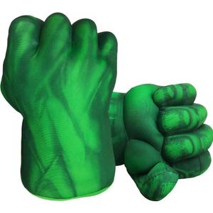 NuGeriAZ Superhero Hands for Kids Smash Punches Gloves Toy Children's Plush Boxing Glove Set Kids Cosplay Costumes for Boy Christmas Birthday Gift(Green A)