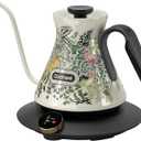 Cocinare FLOW M6 Pro Electric Gooseneck Kettle with Color-Changing Design, 0.5 Temperature Control for Pour-over Coffee & Tea, Stainless Steel Interior, Quick Heating for Boiling Water (Jungle)