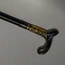 Walking Cane for Men & Women & Seniors - 36.5 Inch Heavy Duty 500+ lbs Capacity, Ergonomic Handle, Decorative & Ornate Design, Gothic & Goth Elegant Matte Black & Gold Artistry, Metal Cane