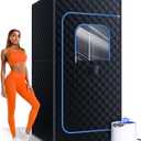 Portable Steam Sauna, 71 in Sauna Tent, 1200W 3L, Light Blue Black
Fast, even steam, spacious comfort and automatic safety shutoff
