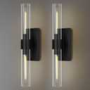 Modern Wall Sconces, 22.8in Black, 2-Light Indoor Wall Mounted Sconces, Bathroom Vanity Light for Living Room, Bedroom, Staircase