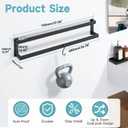 Alise Double Towel Bar, 28" Double Towel Racks for Bathroom, Matte Black