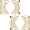 GlikCeil 2 Pair Universal End Cap for 2 1/2'' Curtain Rod Wide Curtain Rod Cap Plastic Flat Curtain Rod Cap Flexible Corner Connectors