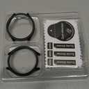 Misxi [2+2 Pack] Case Hard PC Bumper + Tempered Glass Screen Protector [with Auto Alignment Tool Kit] for Samsung Galaxy Watch 7 44mm, Lightweight Anti-Scratch Cover for Galaxy Watch7, Black