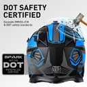 SPARK Adult Dirt Bike ATV Motocross Helmet for Men Women DOT Certified, Large