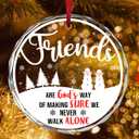 Jesuspirit Friends Christmas Ornaments 2025, Friendship Gifts for Women Friends, Ornament for Christmas Tree, Sister Gifts Ornament (Friends are God's Way of Making Sure We Never Walk Alone)