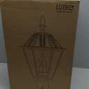 LUTEC LED Post Solar Light Outdoor,Dusk to Dawn Vintage Street Lights, 300LM, 2700K,Cast Aluminum Solar Pole Lights for Garden Pathway Yard Exterior - White (Base Not Included) (Head)