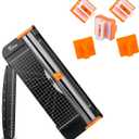 Firbon A4 Paper Cutter Bundle with 5Pcs Replacement Blades, 12 Inch Titanium Paper Trimmer Scrapbooking Tool with Side Ruler for Craft, Coupon, Label, Cardstock