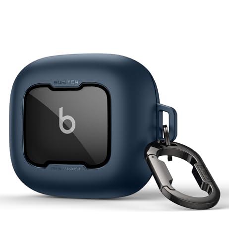 SURITCH for Beats Powerbeats Pro 2 Case Cover, Magnetic Locking Cases for Beats Powerbeats Pro 2 2025, Shockproof Bumper Protective Covers with Carabiner & Keyring & Cleaner Kit, Navy