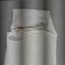 H.VERSAILTEX White Blackout Tie Up Curtains Thermal Insulated Balloon Roman Shade Bathroom Window Adjustable Rod Pocket for Small Window 46 Inch by 63 Inch,Pure White