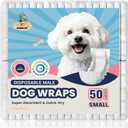 Male Dog Diapers Disposable, Small 50 Ct, Quick Dry Puppy Diapers Male with Leak-Proof Design, Comfortable Belly Bands for Male Dogs, Fit for Teddy, Beagle, Dachshund