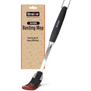 Grill Basting Brush, Silicone BBQ Basting Brush for Cooking Oil & Sauce, Heat-Resistant Baster for Grilling, Barbecue Tool, Dishwasher-Safe Food Basting Mop for BBQ, Smoking & Roasting