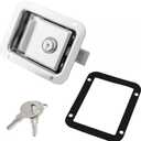 5.5 * 4.25in Tool Box Key Lock Replacement, Stainless Steel Tool Box Lock, Travel Trailer Lock RV Handle Latch Paddle Lock with 2 Keys for Trailer Truck Camper and Tool Boxes (1Pcs)