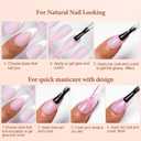 MEET ACROSS Gel X Nail Kit, Press On Nails Kit 150 PCS Medium Almond Brown, 15 Sizes French Tip Press on Nails, Nail Tips for Easy DIY Nail Art
