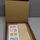 5 Subject Notebook - Spiral Notebook, College Ruled Notebook With Dividers Pocket, Tabs, 11" Ruler, 300 Pages, for Writing Journal, Home & Office, School Supplies, 8.5x11'' CoCo Brown150 Sheets
