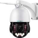 SV3C 4K 36X Zoom PTZ Camera Outdoor, 8MP Dual Band WiFi Security IP Cameras with Floodlight Color Night Vision, Humanoid Vehicle Detection, Auto Tracking,2-way Audio, ONVIF, RTSP,Cloud&SD Card Storage