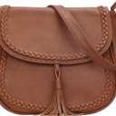 KKXIU Casual Flap Saddle Crossbody Bags for Women Purses and Handbags with Tassel