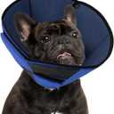 Small Dog Cone Collar, Adjustable Soft Dog Cone for Small Dogs to Stop Licking, Breathable Pet Recovery Cone for Small Male Female Dogs, Blue S (Blue)