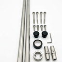 Curtain Rod, 2 Piece Set, Silver Metal, Size 71"