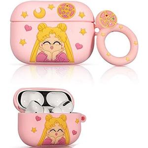 Compatible with AirPods Pro 2nd / 1st Generation Case Cover, Soft Silicone Skin Case Cover Shock-Absorbing Protective Case-Cartoon Cute Design for Girls and Women (Pretty Girl)