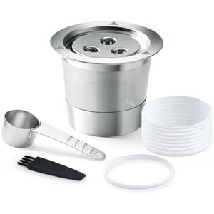 Stainless Steel Reusable Ninja K Cups Pods Compatible with Ninja CFP201 CFP301 Dual Brew Pro Machine 3 Hole Refillable Coffee Pods Permanent K Cups Filters Coffee Accessories 4Pcs