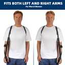 5702957 Arm Sling, Adjustable shoulder Strap with 4-Lab Lock, Breathable fabric for All-Day Comfortable, Black (Large: Height 5'10"-6'4",Weight 180-235 lb)