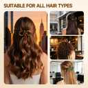 Magnetic Hair Clips for Women, 4Pcs Seamless 2-in-1 Design for Easy Everyday Hairstyles, Clip No Crease,Gentle on All Hair Types Strong Hold