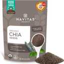 Navitas Organics Chia Seeds For Chia Pudding, Smoothies, Baking, Salads & More Omega 3, Fiber, Minerals - USDA Organic, Non GMO, Kosher, Gluten Free, Keto (8oz. Bag, 8 Servings) (8 Ounce (Pack of 1)) (Best by: End Nov 2026)