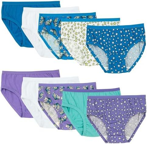 Fruit of the Loom Girls' Cotton Brief Underwear Multipacks Size 6