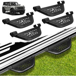 Sunsdrew 4PCS Bronco EZ-Steps,Bronco Running Boards Add-On OEM Rock Rail,Replace for 2021-2025 Ford Bronco Side Steps 4-Door Accessories(Not Fit Raptor or Sport)