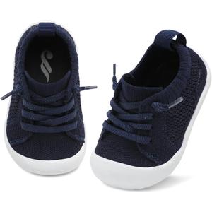JIASUQI Baby Shoes for Toddler Boys Girls Sneakers Slip on Walking Shoes for Babies (12-18 Months Infant, Navy)