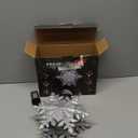 Christmas Tree Topper Lighted with 6 Projection Slides, PliMook Snowflake Christmas Tree Topper LED Rotating 3D Lighted Tree Toppers Glitter Tree Topper Projector for Christmas Tree(Silver)